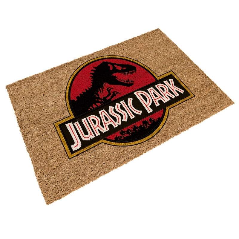 Jurassic Park logo dørmåtte, 60x40cm, indendørs/udendørs brug