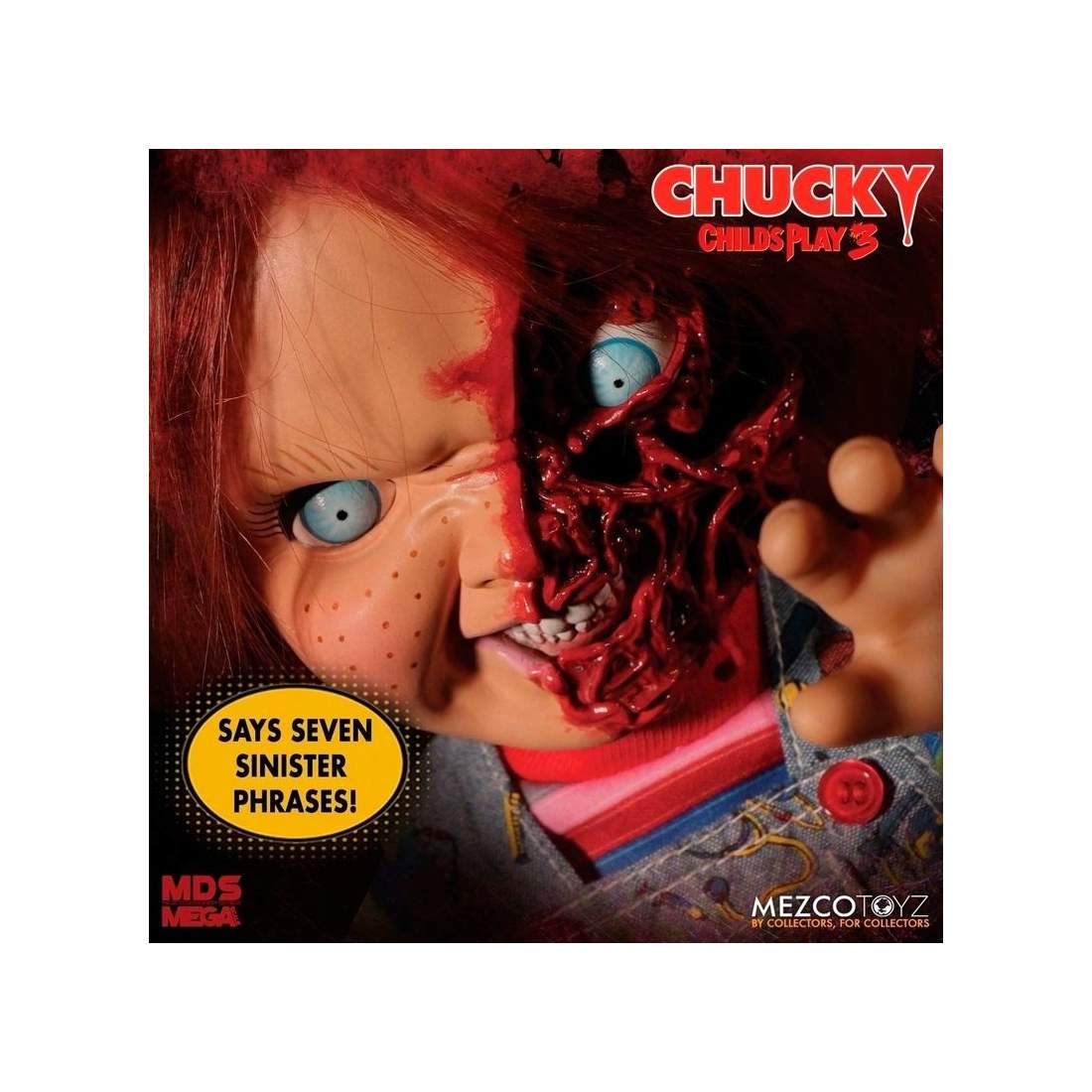Chucky Talking Figur, 38 cm, Pizza Face Design | Hem & Hobby | Pryloteket