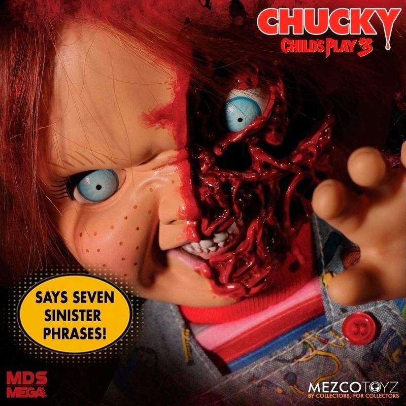 Chucky Talking Figuuri, 38 cm, Pizza Face Design