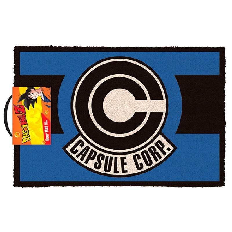Dragon Ball Z dørmåtte - Capsule Corp Design, holdbart materiale