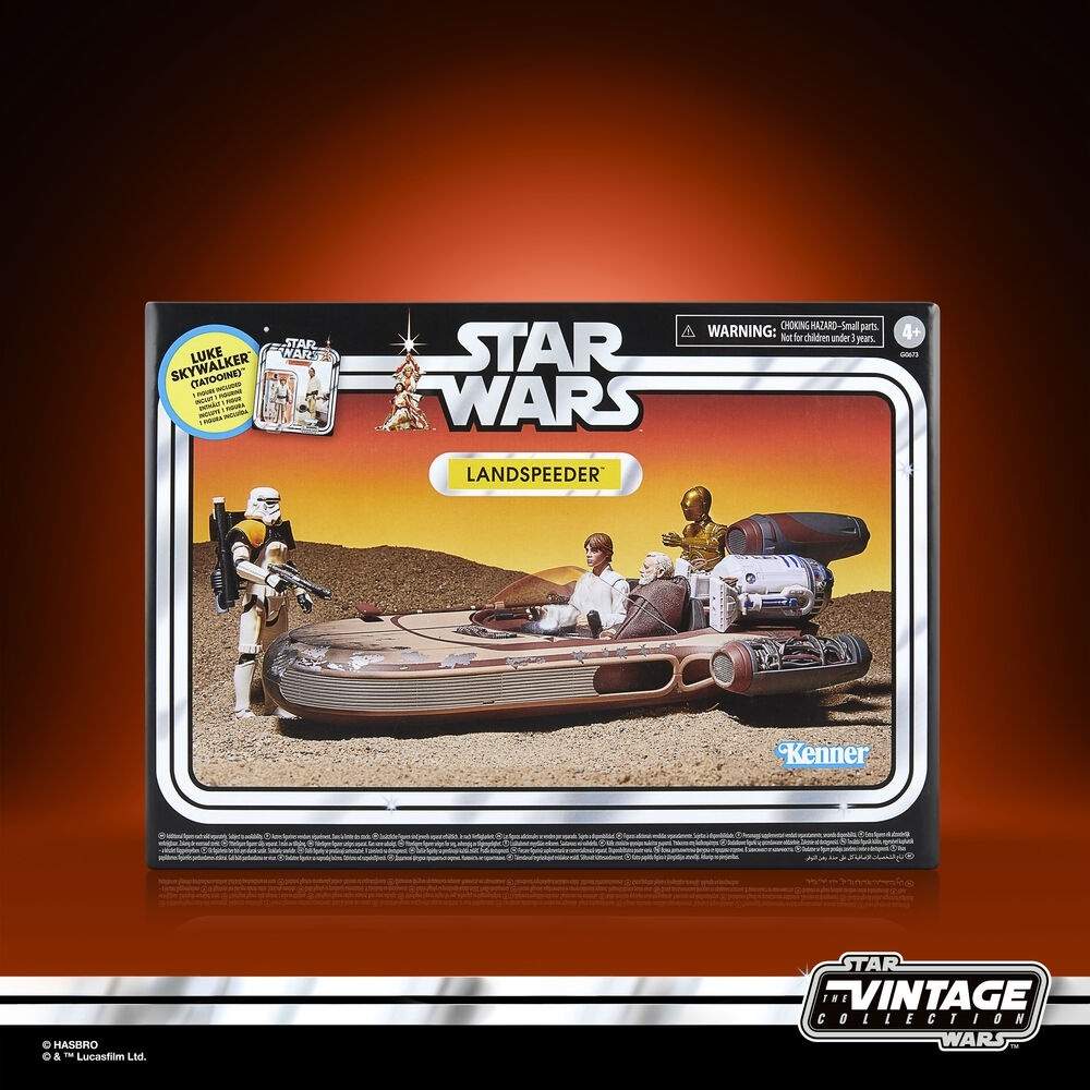 Landspeeder-legetøj med Luke Skywalker-figur, Star Wars-samlerobjekt