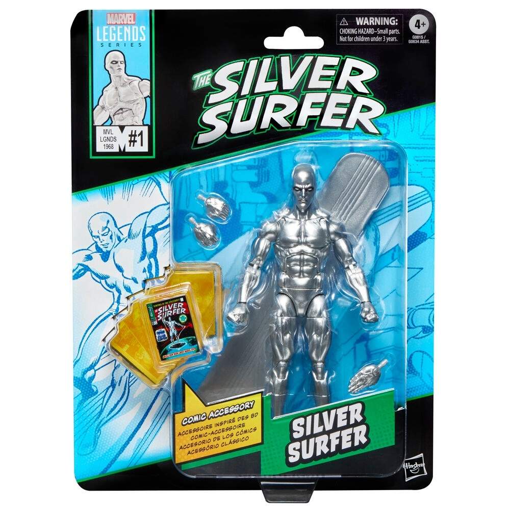 Sølv surferfigur 15 cm – Marvel Legends samleobjekt actionlegetøj