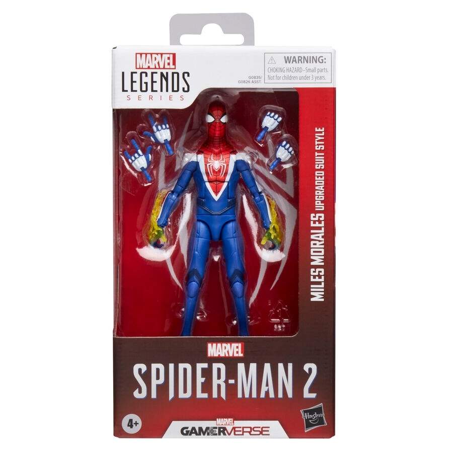 Spider-Man 2 Miles Morales opgraderet jakkesætfigur, 15 cm