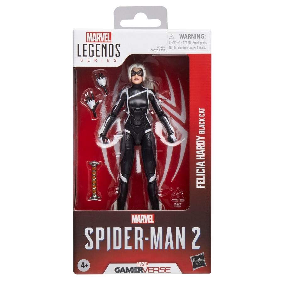 Spider-Man 2 Felicia Hardy sort kattefigur, 15 cm samleobjekt