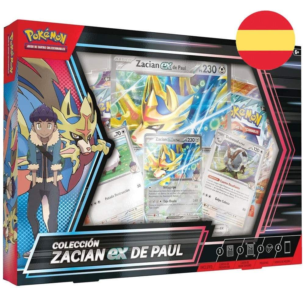 Zacian Ex Pokémon samlekortblistersæt, spansk udgave