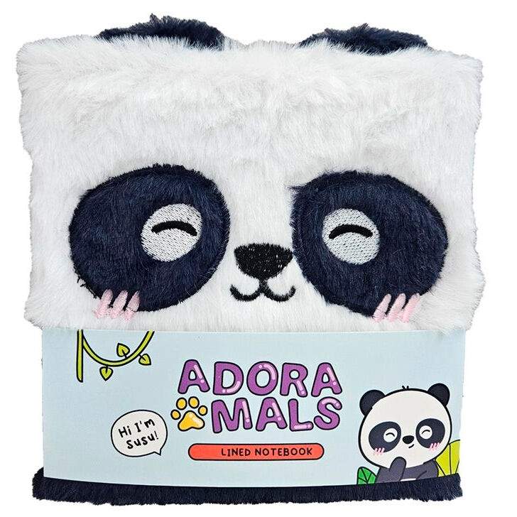 Panda Bear A5 plysch anteckningsbok för barn, mjukt omslag, söt design | Hem & Hobby | Pryloteket