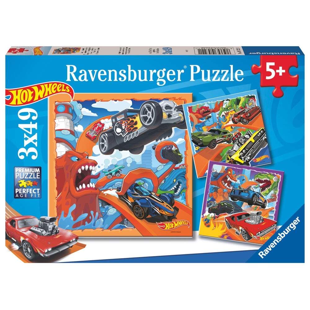 Hot Wheels -palapeli, 3 sarjaa, kussakin 39 osaa