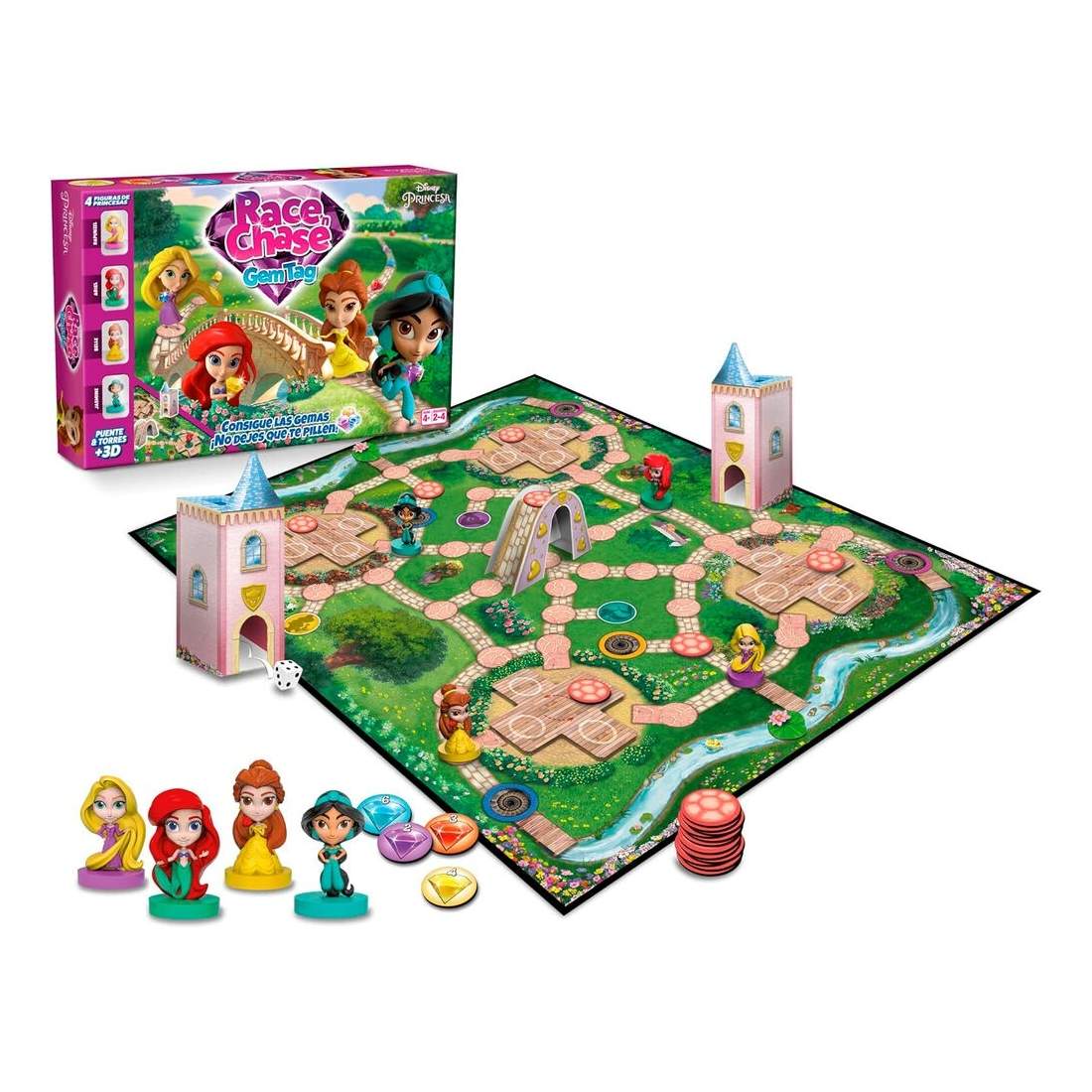 Disney Princess Race Chase Brädspel för barn, 2-4 spelare | Hem & Hobby | Pryloteket
