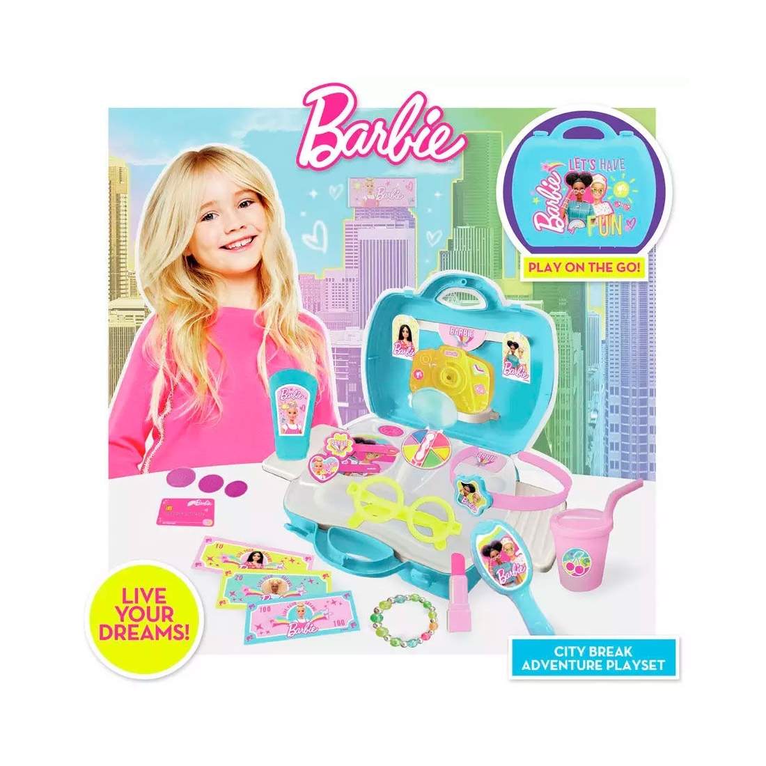 Barbie tillbehörsfodral med förvaringsfack och handtag | Hem & Hobby | Pryloteket