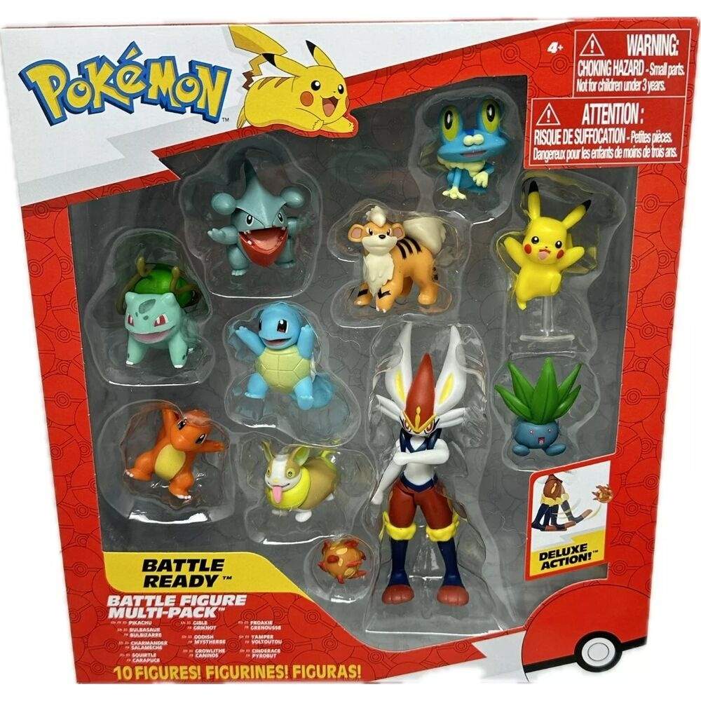 Pokemon Battle Ready-pakke med 10 actionfigurer