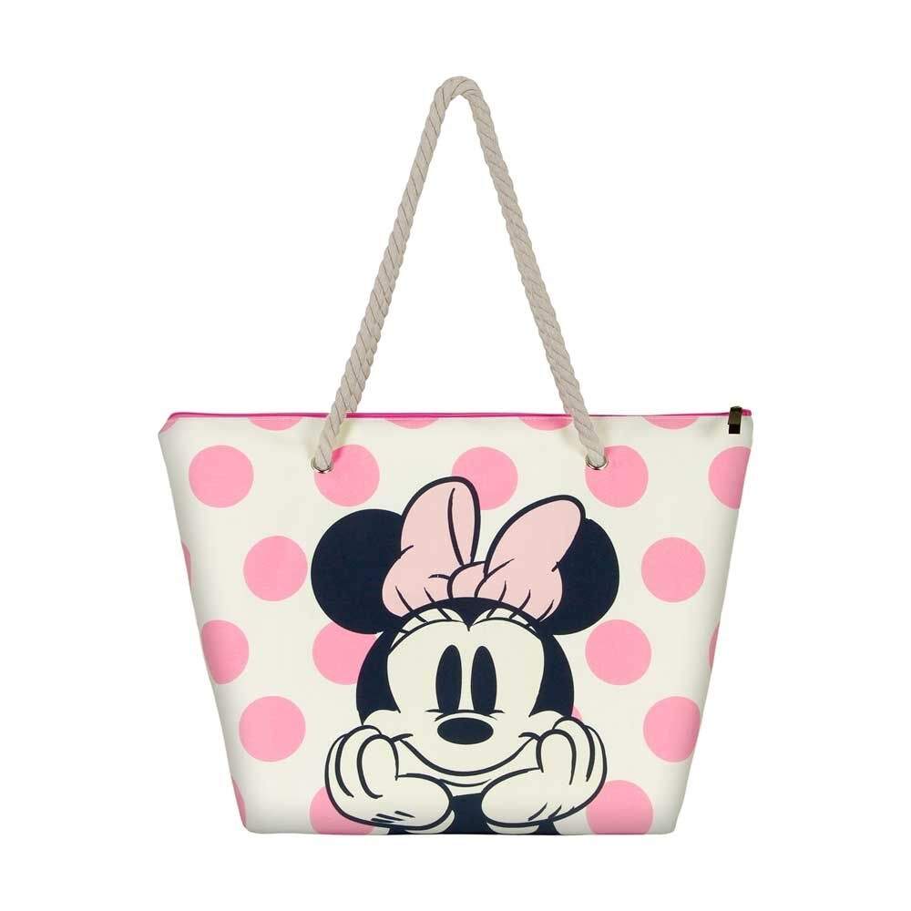 Minnie Dots strandtaske til kvinder, stor kapacitet, holdbart design