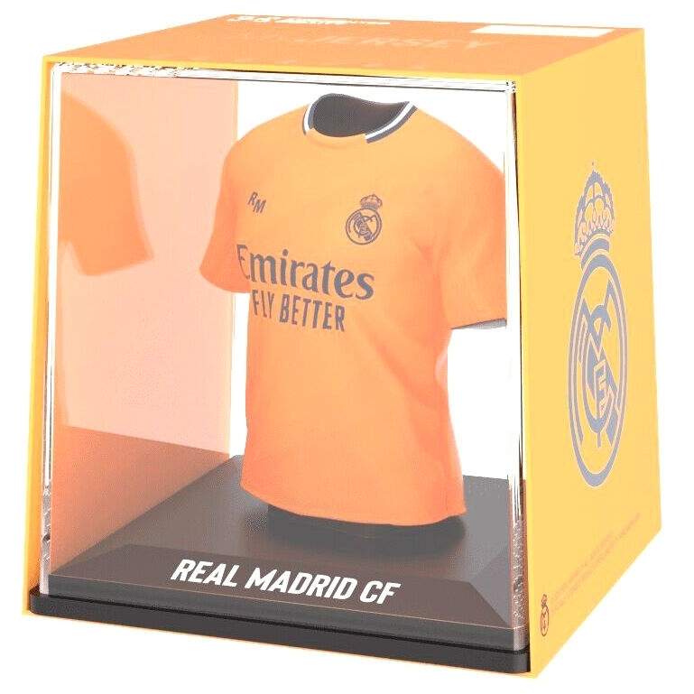 Real Madrid mini-t-shirtfigur, samlerobjekt fodboldmemorabilia
