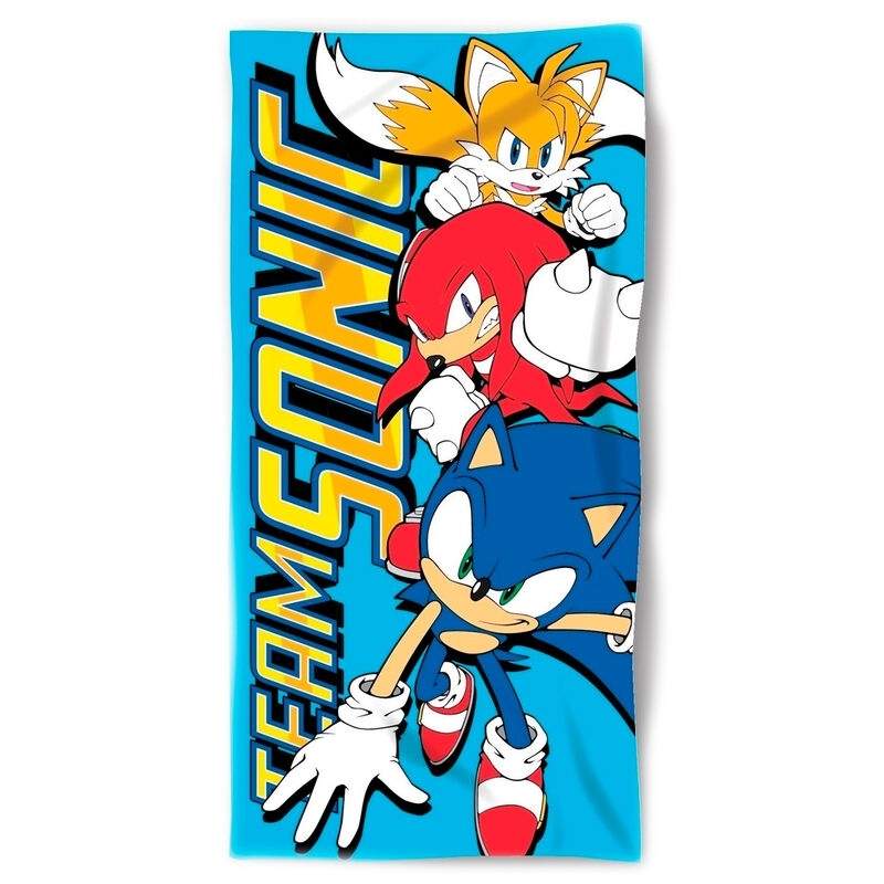 Sonic The Hedgehog Cotton strandhåndklæde, stor størrelse, hurtigtørrende