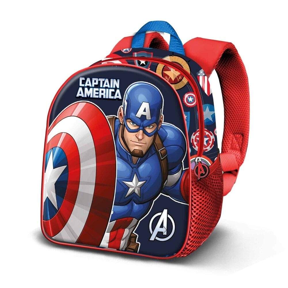 Captain America 3D-rygsæk, 31 cm størrelse, holdbart design
