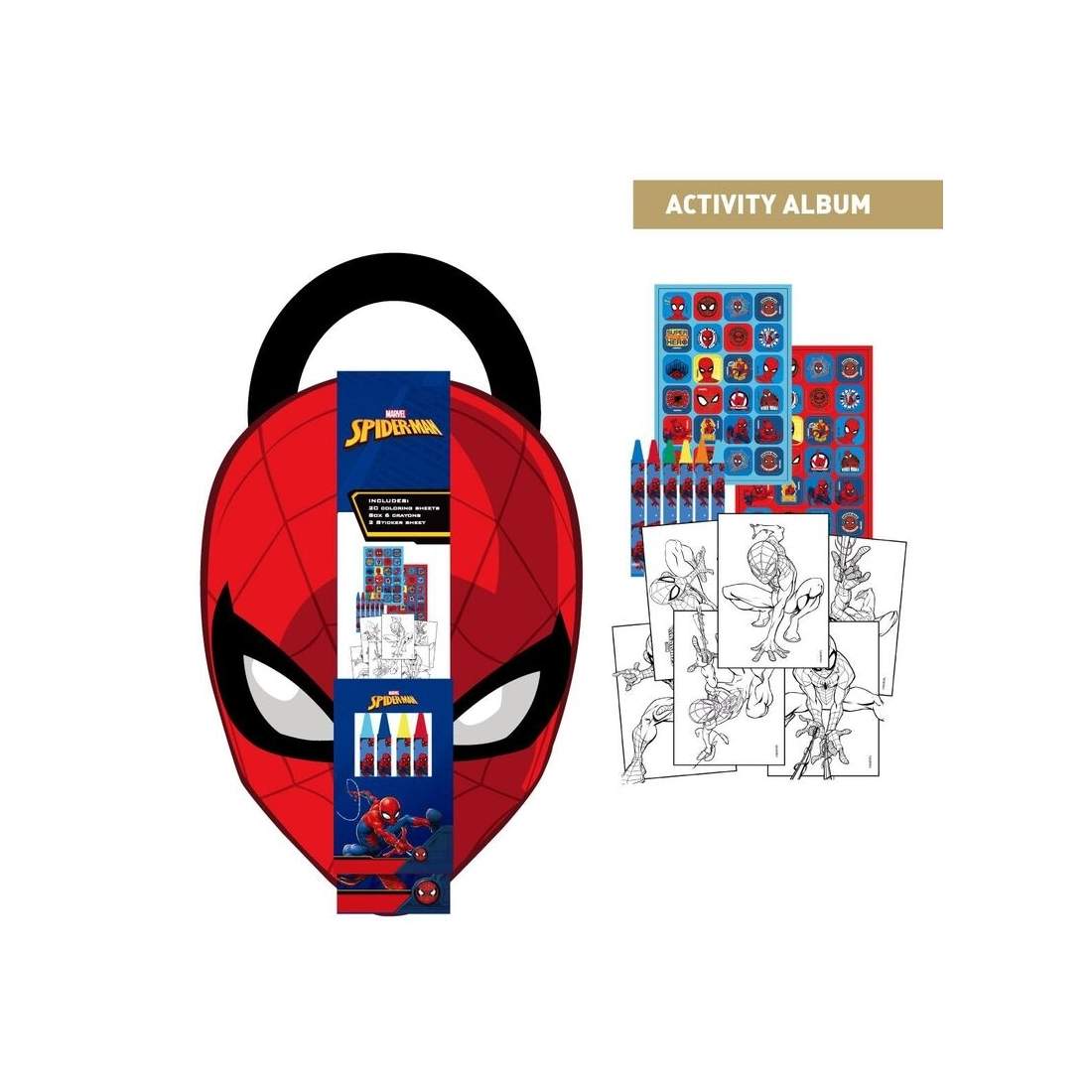 Spiderman aktivitetsset med färgläggning, klistermärken och pussel | Hem & Hobby | Pryloteket