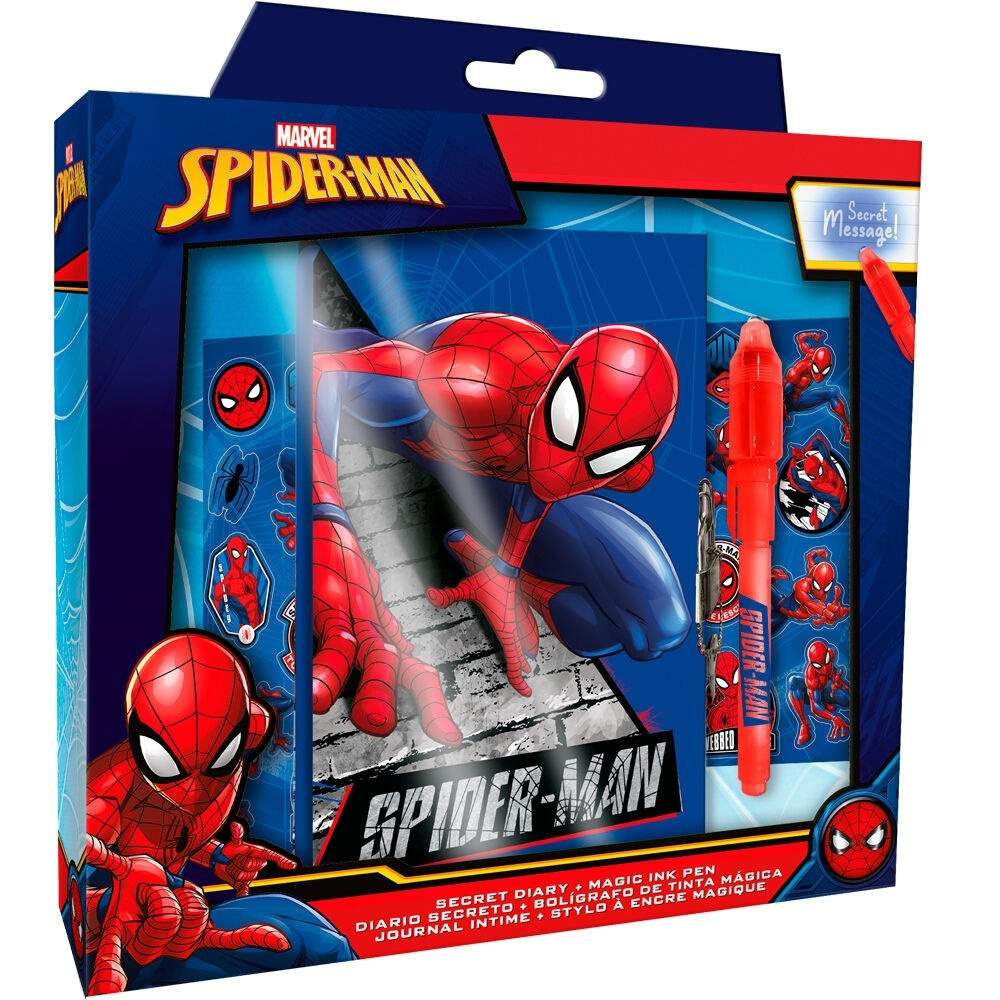 Spiderman-päiväkirja taikakynällä lapsille
