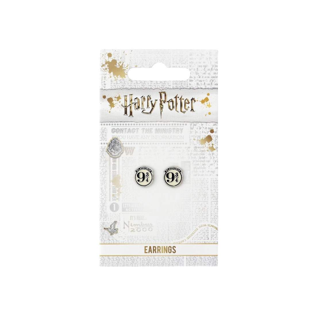 Silverpläterade örhängen med stift inspirerade av Harry Potter Platform 9 3/4 | Hem & Hobby | Pryloteket