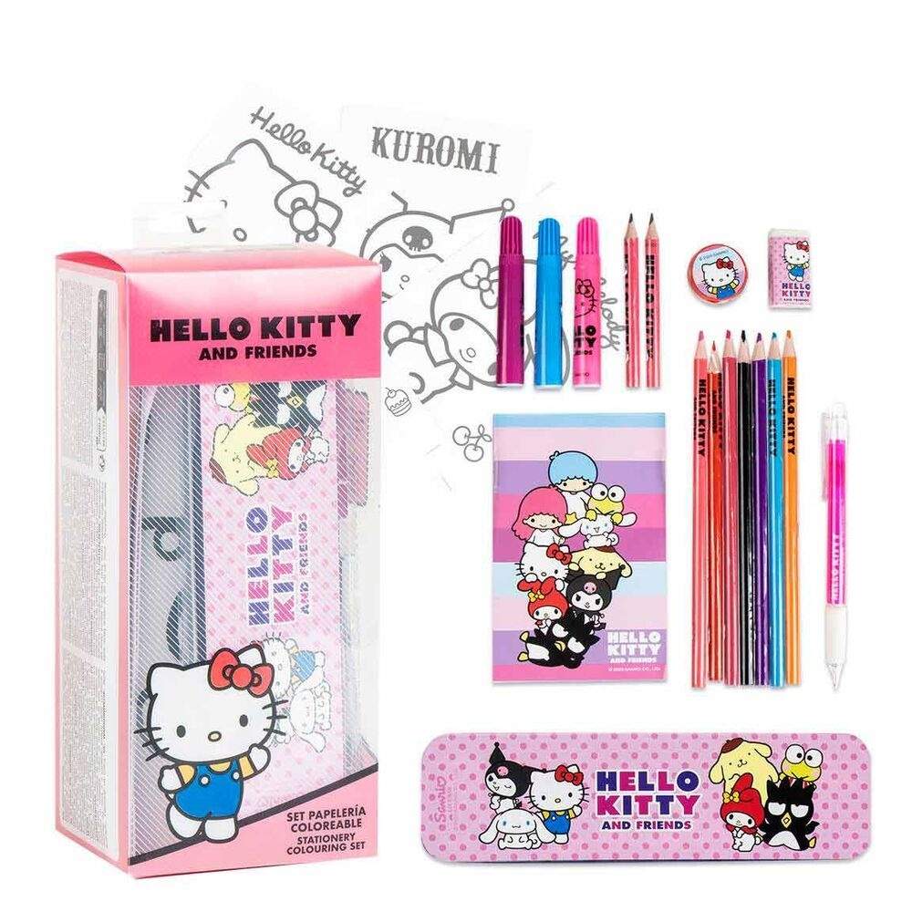 Hello Kitty värityspaperisetti lapsille, 12 osaa