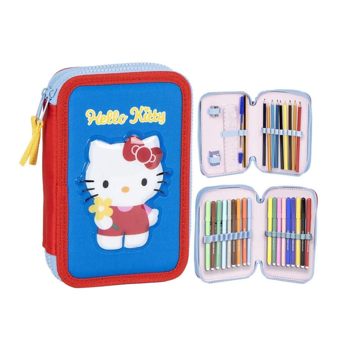 Hello Kitty dubbelt pennfodral med dragkedja och fack | Hem & Hobby | Pryloteket