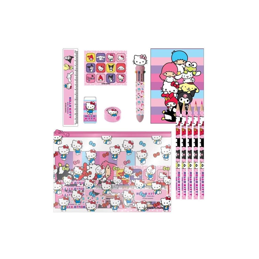 Hello Kitty brevpappersset med anteckningsböcker, pennor och klistermärken | Hem & Hobby | Pryloteket