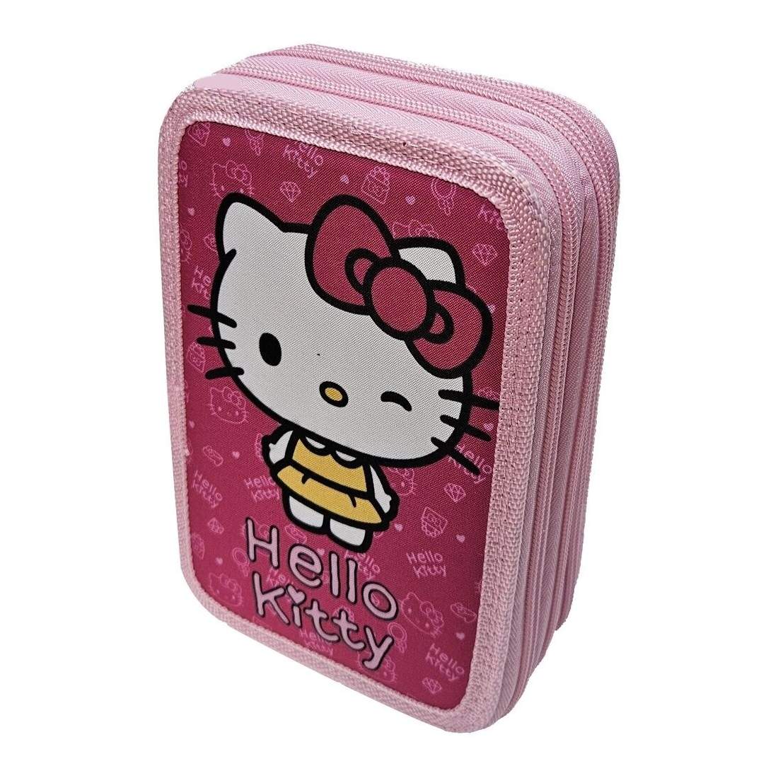 Hello Kitty trippelt pennfodral för skola, kontor eller resor | Hem & Hobby | Pryloteket