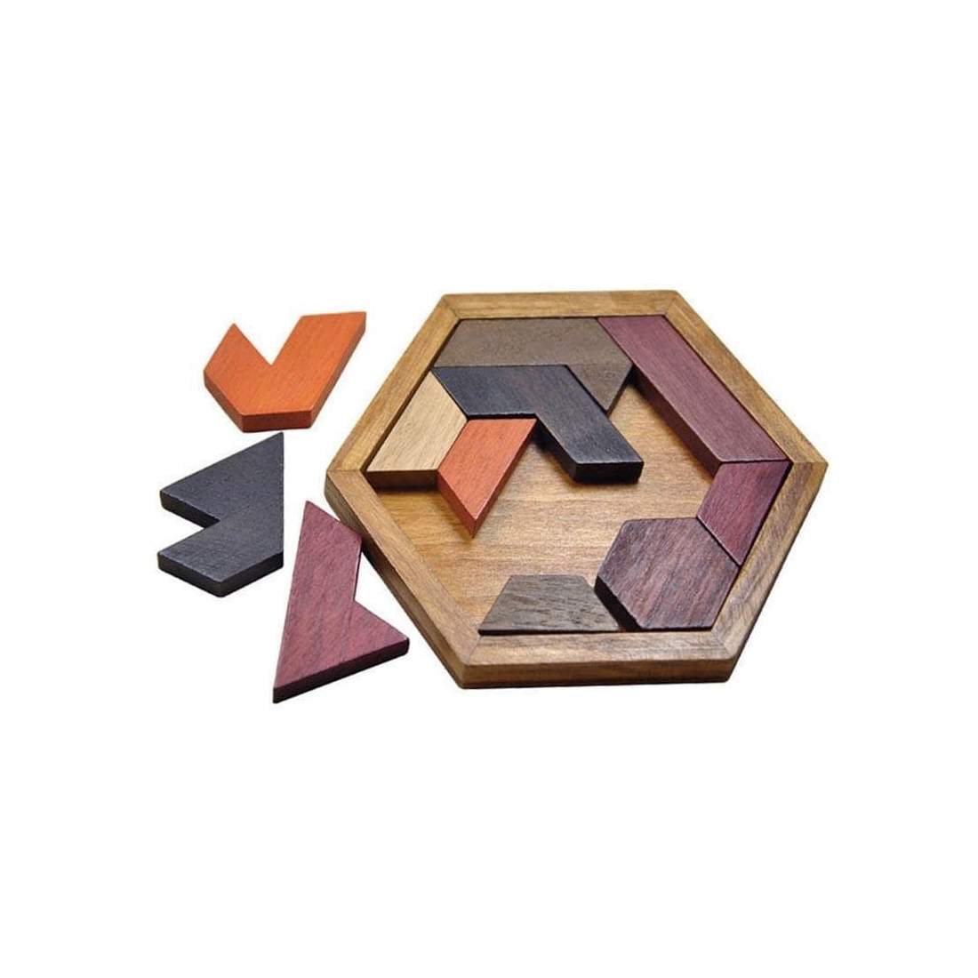 Geometriskt pussel av trä | Leksaker & Spel - Leksaker - Pussel - Hjärngympa Pussel | Pryloteket