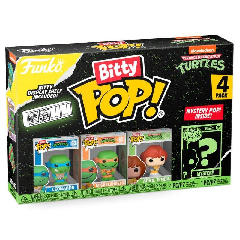 Blister 4 figurer Bitty POP Teenage Mutant Ninja Turtles Leonardo