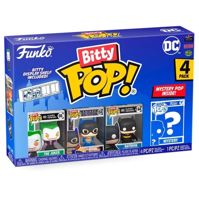 Blister 4 figurer Bitty POP DC Comics Jokeren