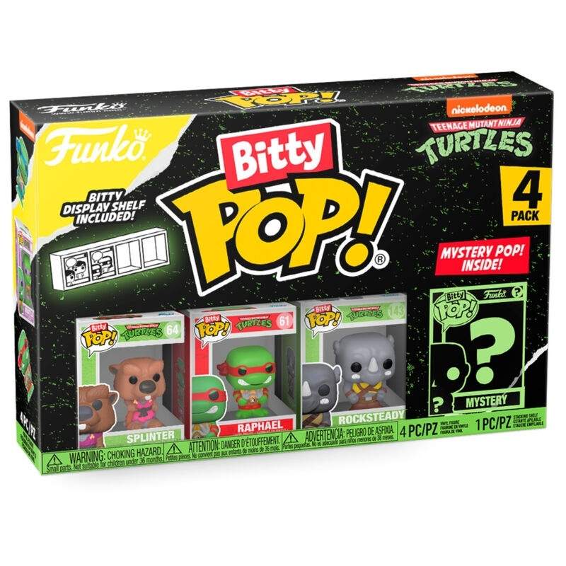 Blisteri 4 hahmoa Bitty POP Teenage Mutant Ninja Turtles Splinter Splinteri