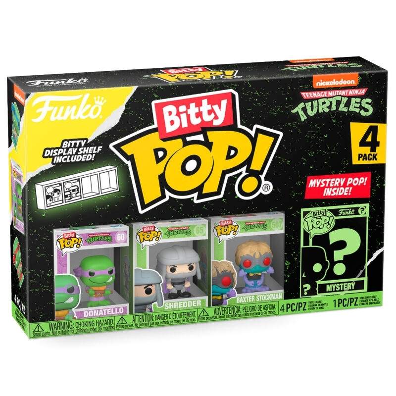 Blister 4 figurer Bitty POP Teenage Mutant Ninja Turtles Donatello