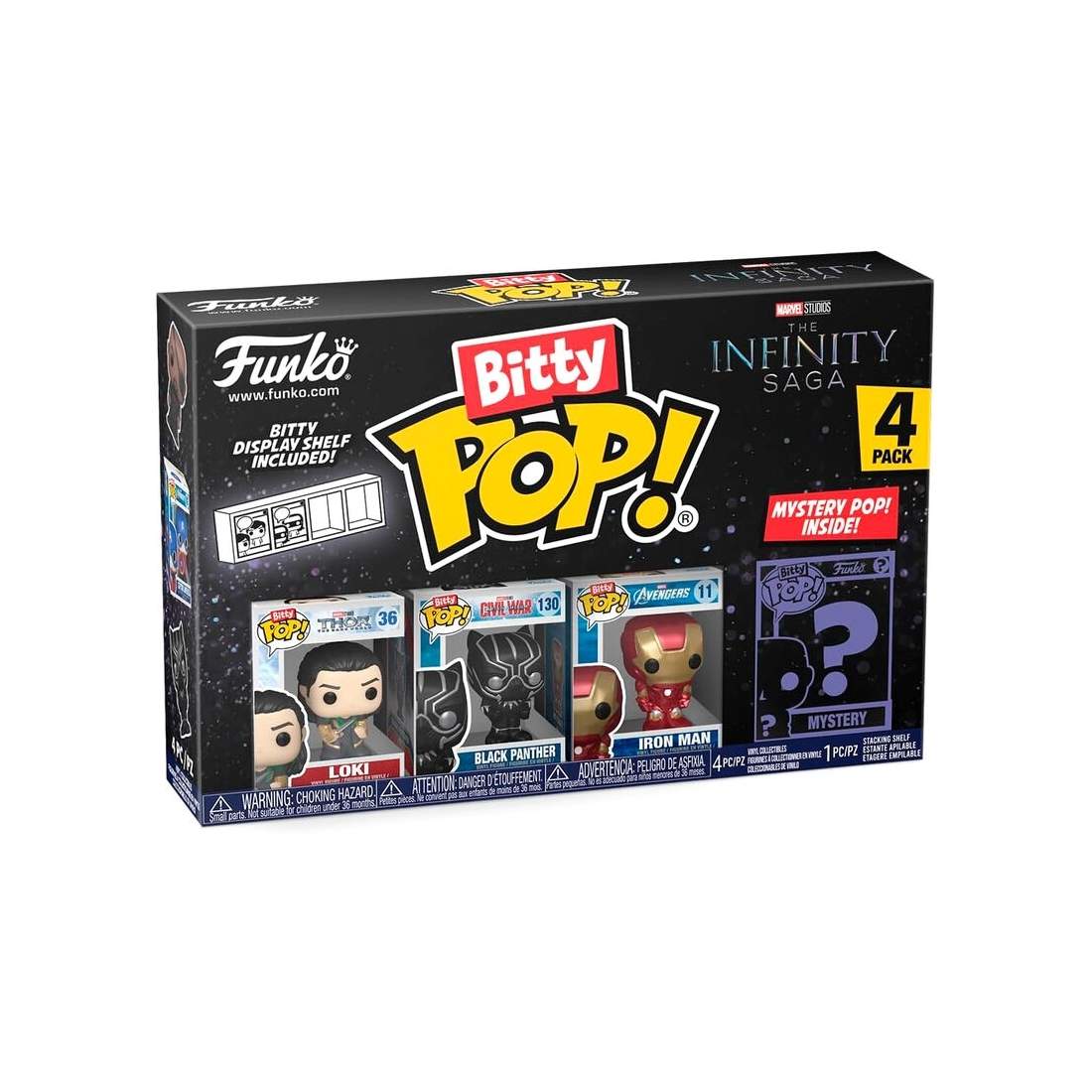 Blister 4 figurer Bitty POP Marvel The Infinity Saga Loki | Hem & Hobby | Pryloteket