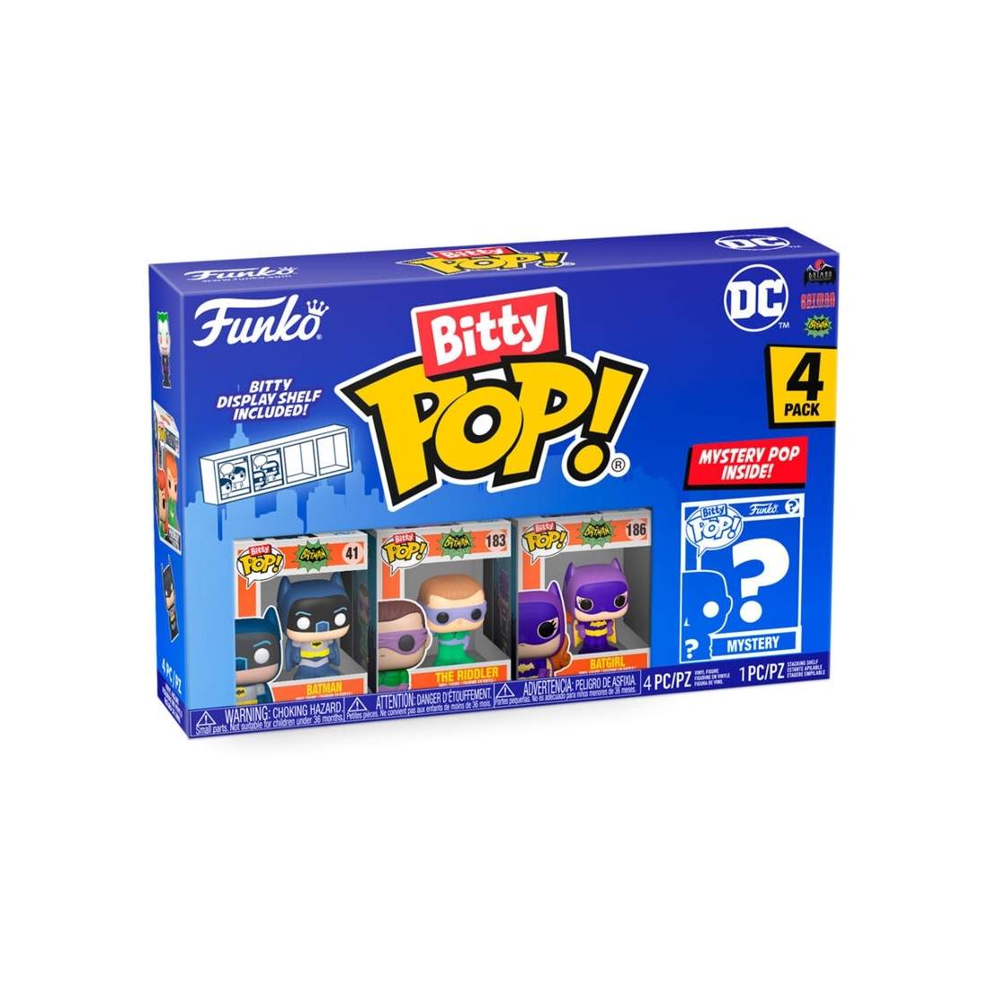 Blister 4 figurer Bitty POP DC Comics Batman Adam West | Hem & Hobby | Pryloteket