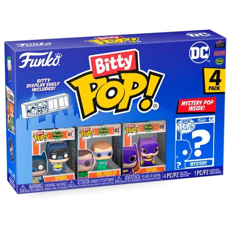 Blister 4 figurer Bitty POP DC Comics Batman Adam West