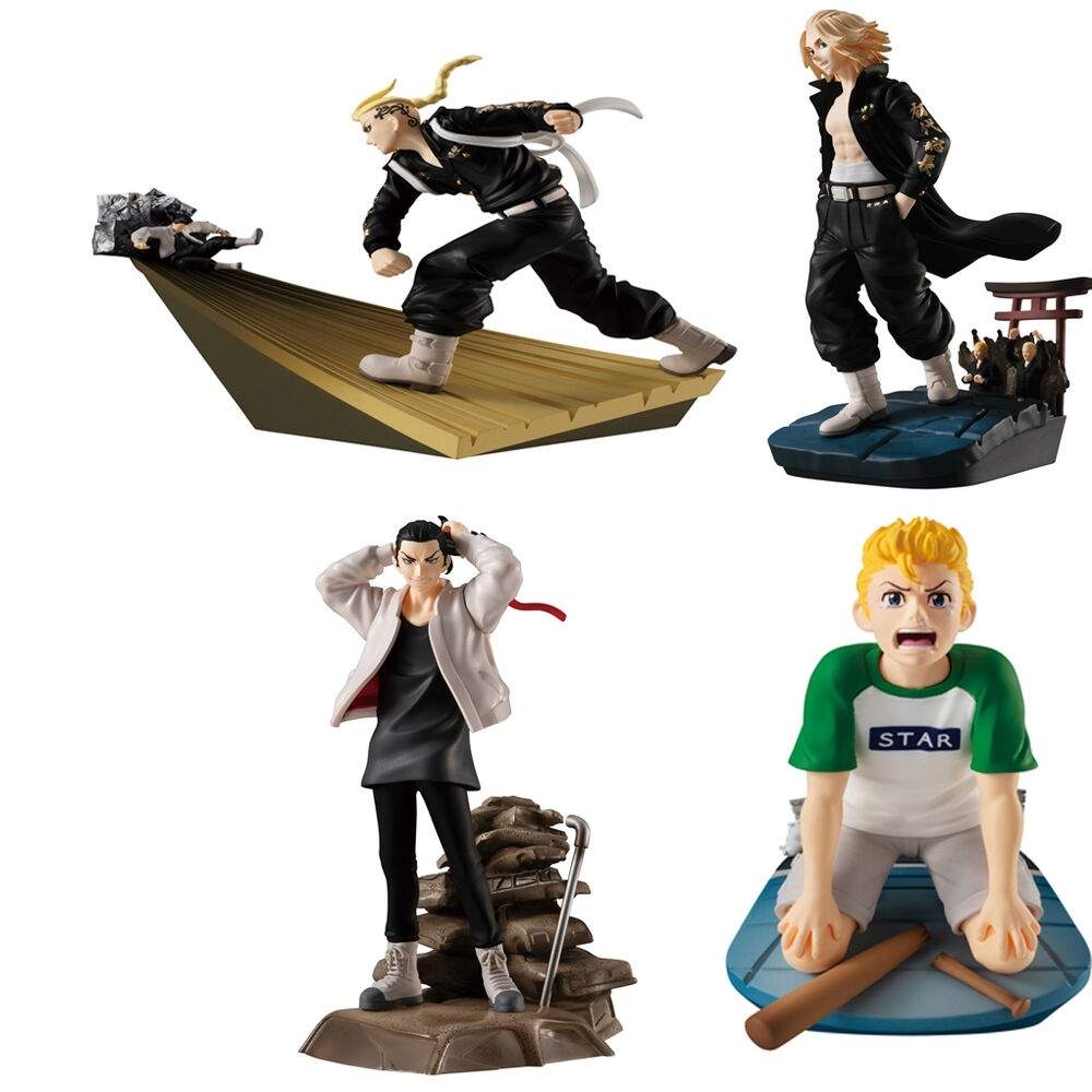 Toman Heroic Scenes Tokyo Revengers Series Petitrama pack 4 figurer 8 cm