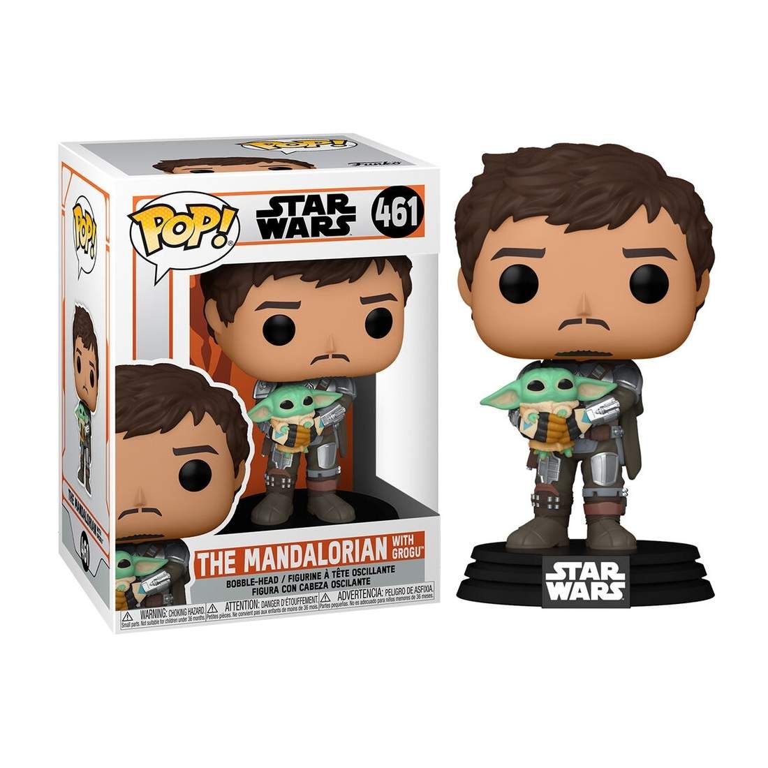 POP-figur Star Wars Mandalorian Mando Hållande barn | Hem & Hobby | Pryloteket