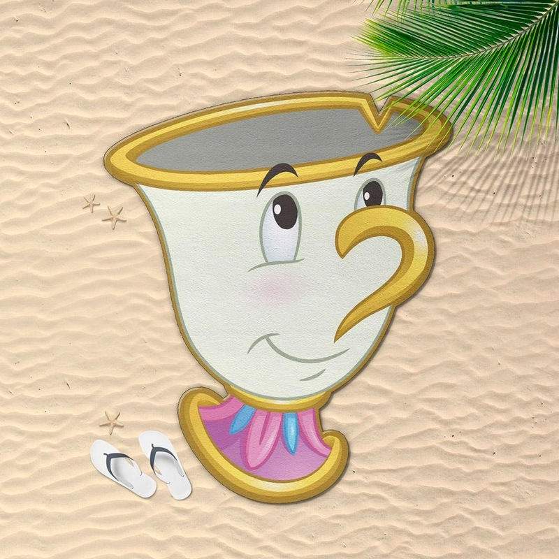 Disney Skønheden og Udyret Chip mikrofiber strandhåndklæde