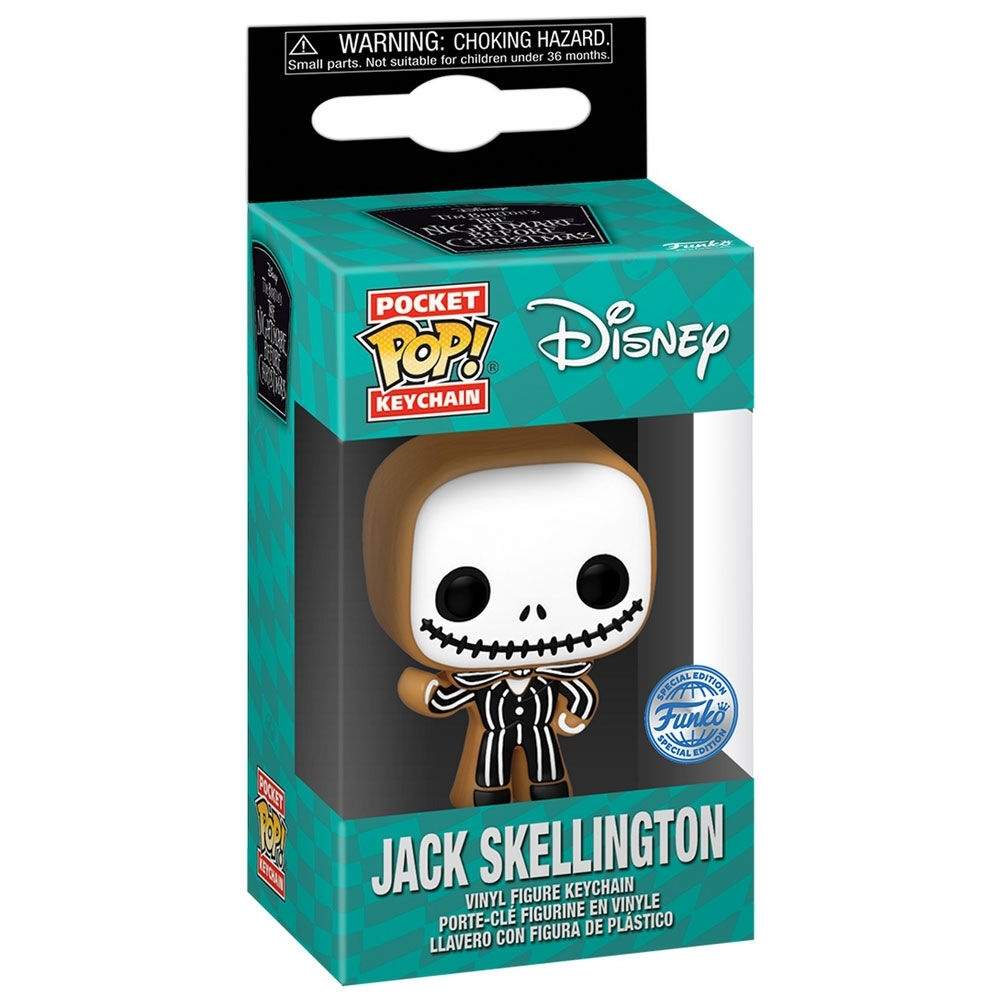 Pocket POP-nøglering Disney Nightmare Before Christmas Jack Skellington Gingerbread Exclusive