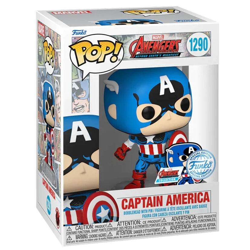 POP-figur Marvel Los Vengadores Avengers Captain America Eksklusivt