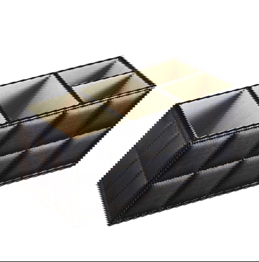 Organiseringskasse i PU-læder, Sort