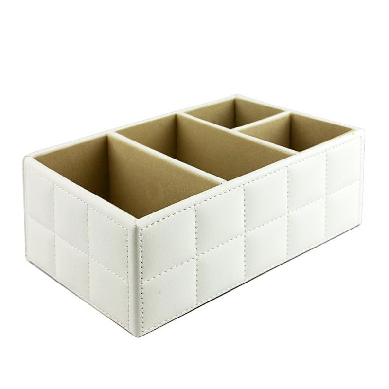 Organiseringskasse i PU-læder, Hvid