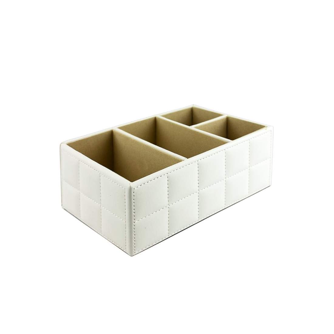 Organiseringslåda i PU-läder, Vit | Hem & Hobby - Hem & Hushåll - Förvaring & Organisering | Pryloteket