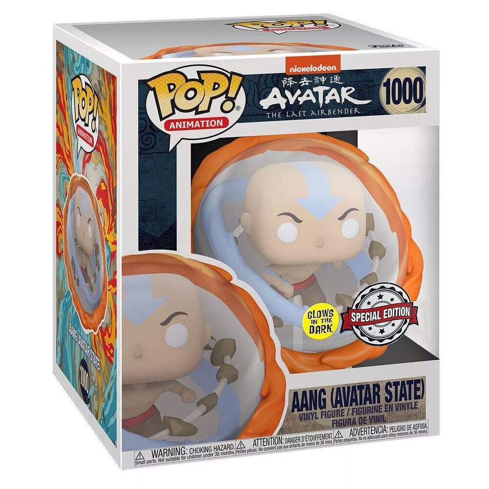 POP figur Avatar Aang All Elements Glow in the Dark Eksklusivt