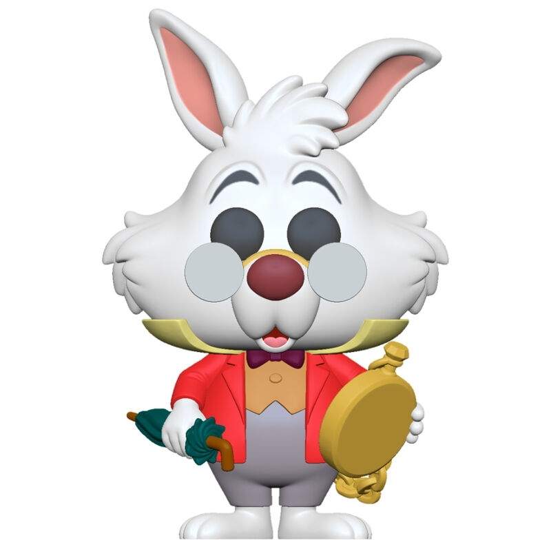 POP-figur Disney Alice i Eventyrland 70 år Hvid kanin med ur
