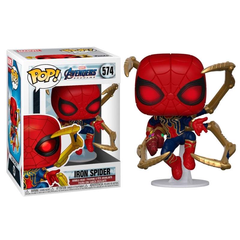 POP-figur Marvel Avengers Endgame Iron Spider med Nano Gauntlet