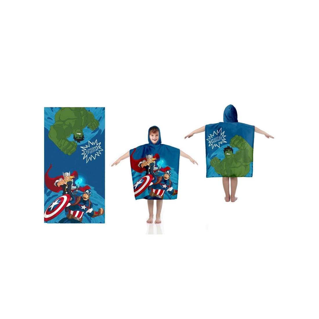 Marvel Avengers Handduk i poncho av bomull | Hem & Hobby | Pryloteket