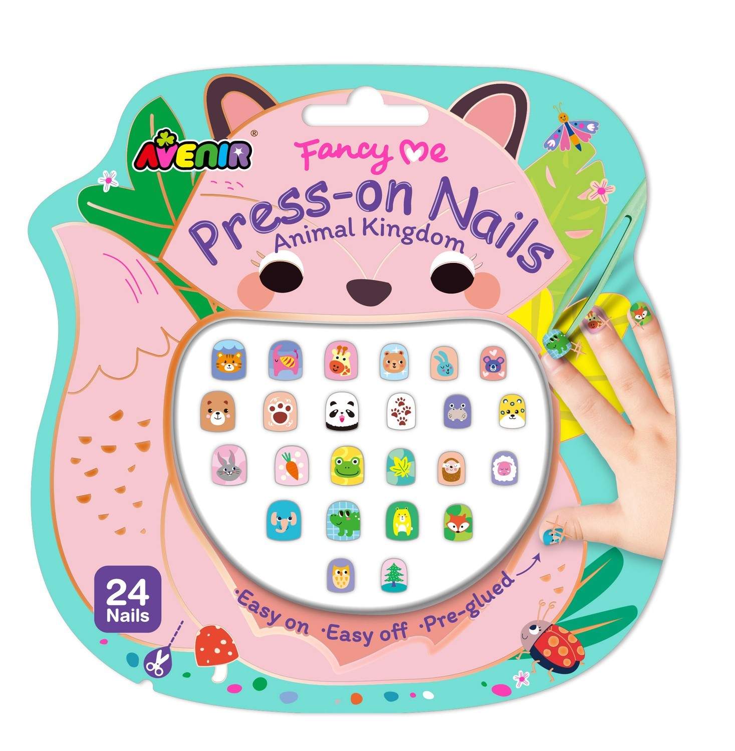 Press-On Nails, Animal Kingdom Design, Nem påføring