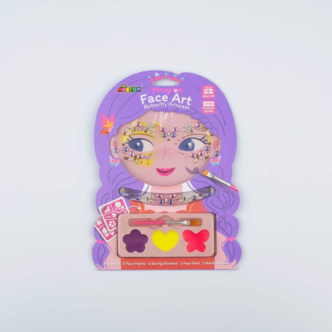 Butterfly Face Art för barn, Princess Theme, Easy Application | Hem & Hobby | Pryloteket