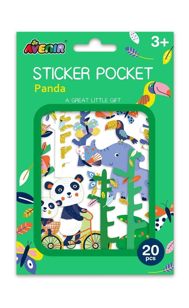 Panda-klistermærker til børn, sødt dyredesign, 50-pak