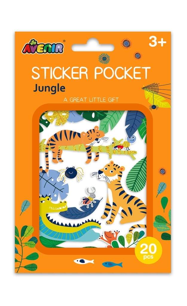 Jungle Avenir-klistermærker til scrapbogs- og håndværksprojekter
