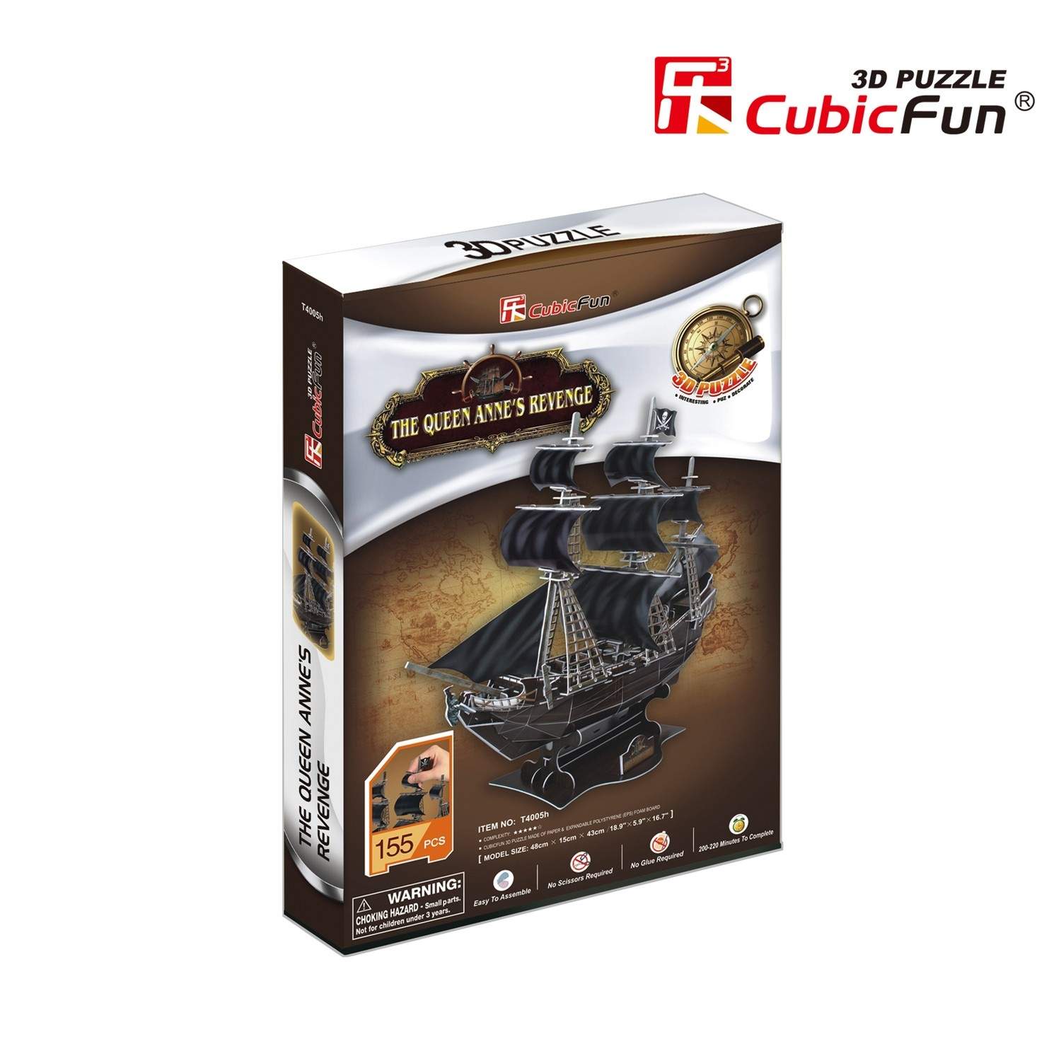 3D-puslespil af Queen Anne's Revenge Ship Model